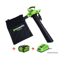             Воздуходувка Greenworks GD40BVK4 (с АКБ 4 Ah)        