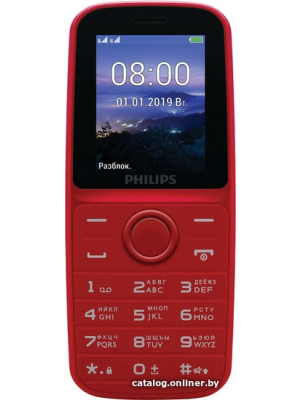             Мобильный телефон Philips Xenium E109 (красный)        