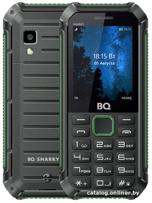             Мобильный телефон BQ-Mobile BQ-2434 Sharky (черный-зеленый)        