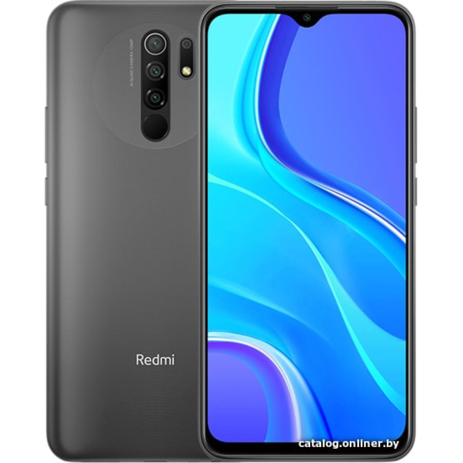 Купить Смартфон Xiaomi Redmi 9 4GB/64GB международная версия с NFC (серый)  недорого и быстро. Минск и доставка по всей Беларуси.