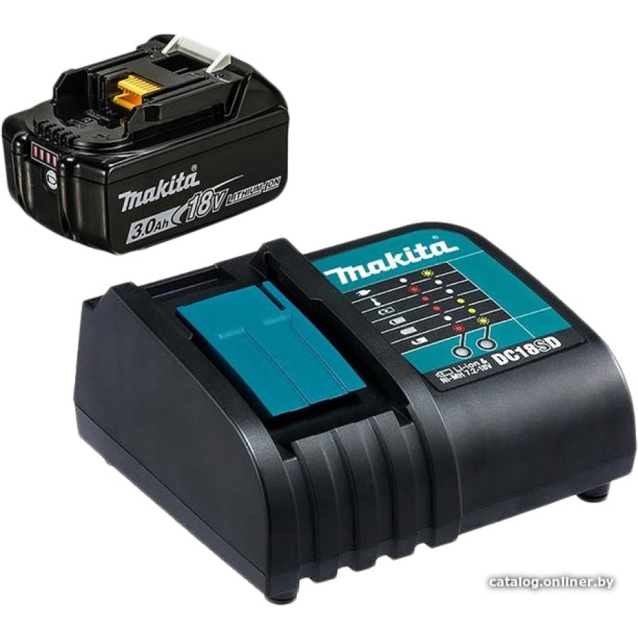 Купить Аккумулятор с зарядным устройством Makita DC18SD + BL1830B (18В ...