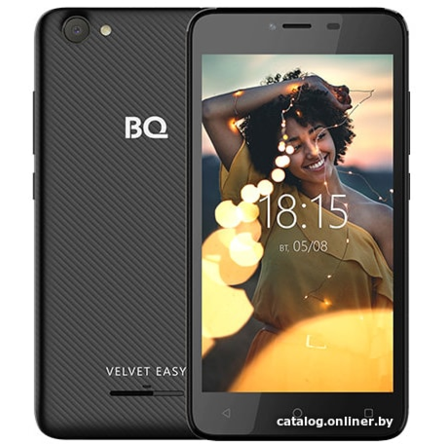 Купить Смартфон BQ-Mobile BQ-5000G Velvet Easy (черный) выгодно в Минске