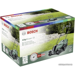             Колёсная газонокосилка Bosch CityMower 18 06008B9A00 (с 1-м АКБ и ЗУ)        